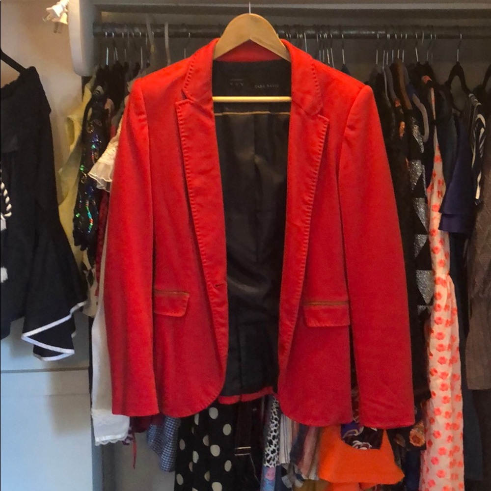 Zara Red Blazer Medium